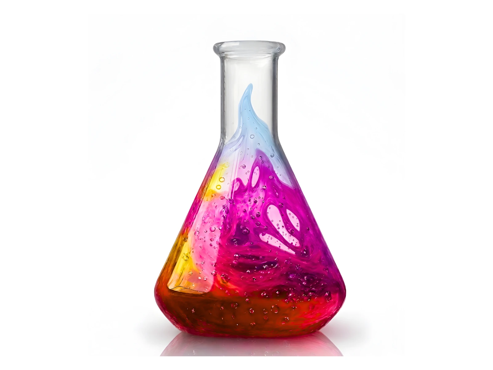 Erlenmeyer Galvaneo Amplifium, formule de notoriété : dégradé rose magenta vers rouge